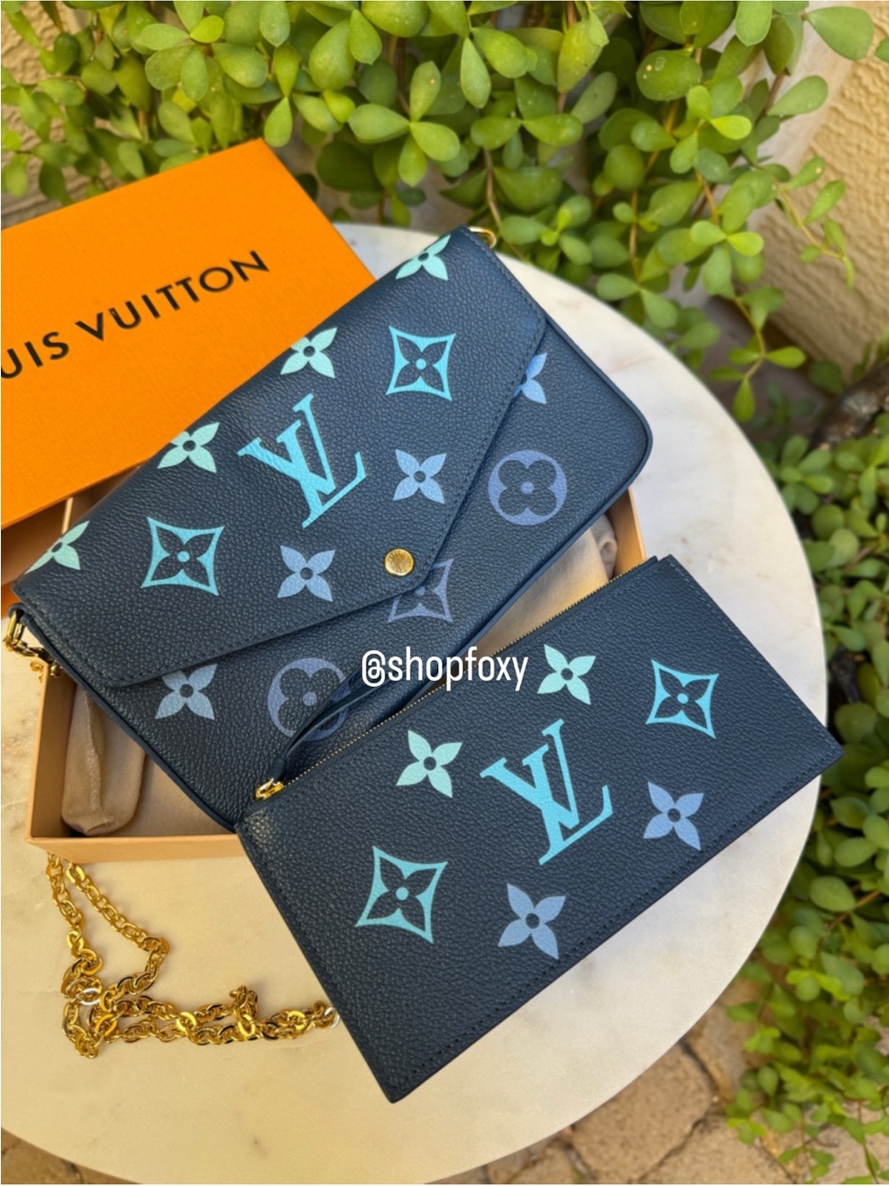 Louis Vuitton Bicolor Gradient Monogram Empreinte Pochette Felicie